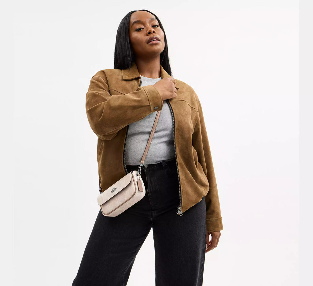 Torebka Coach Hailey Flap Bag in Signature Canvas – Brown / Black (Brązowa / Monogram)