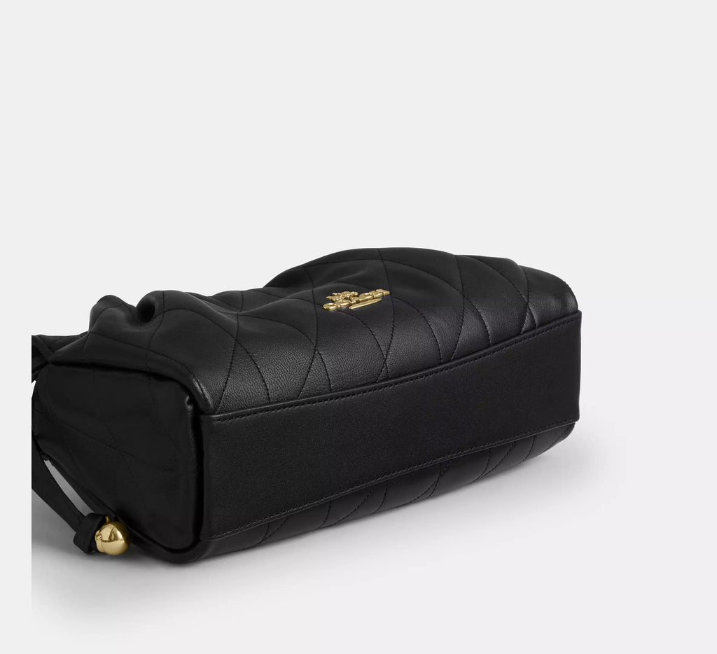 Torebka Coach Faye Shoulder Bag With Quilting – Black / Gold (Czarna / Pikowana)
