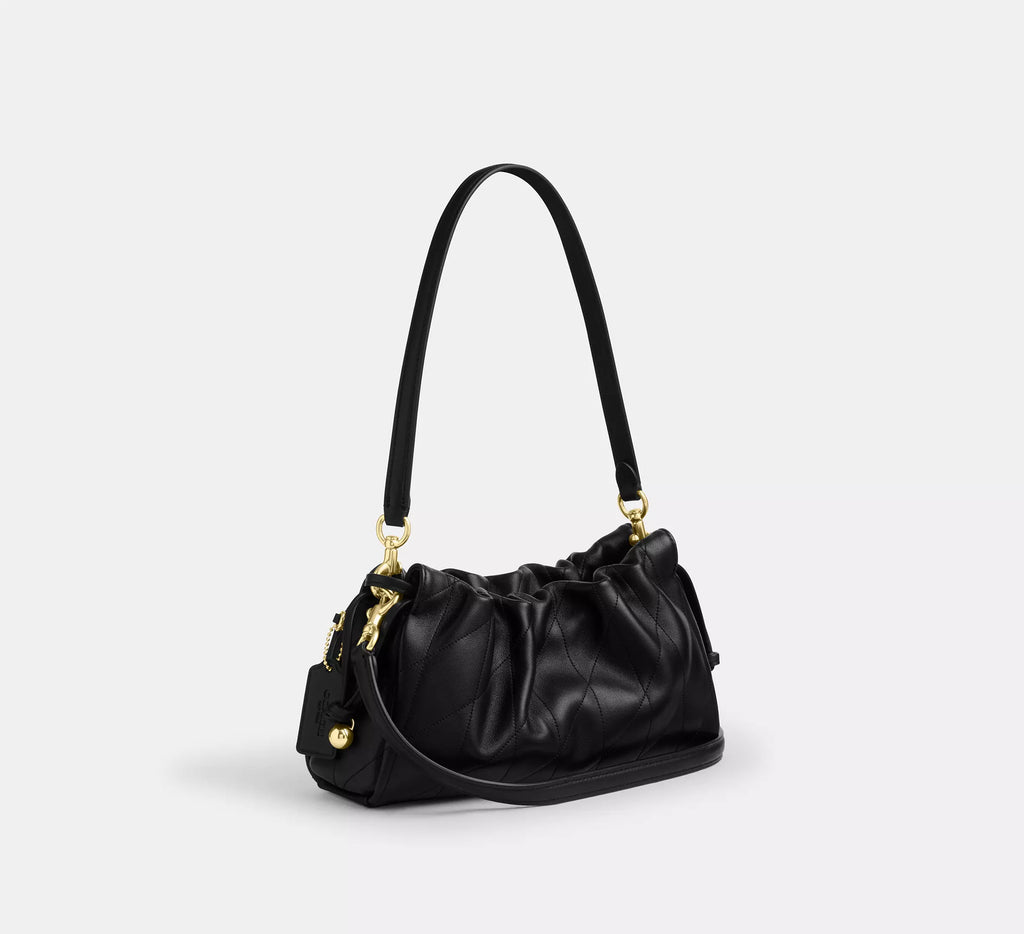 Torebka Coach Faye Shoulder Bag With Quilting – Black / Gold (Czarna / Pikowana)