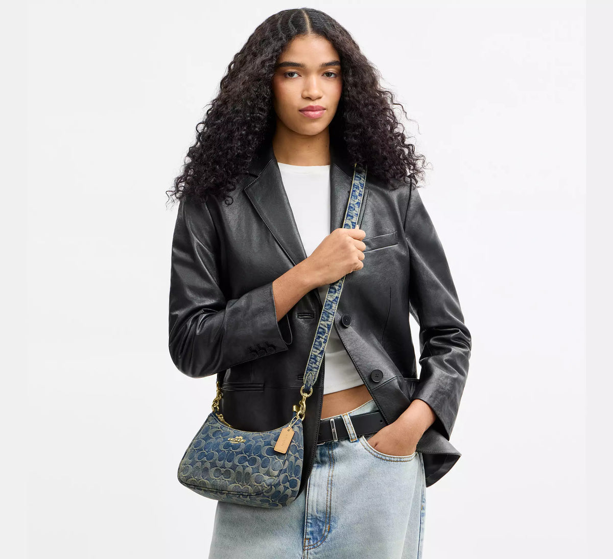 Torebka Coach Teri Shoulder Bag in Signature Denim – Blue / Denim (Niebieski Dżins / Monogram)