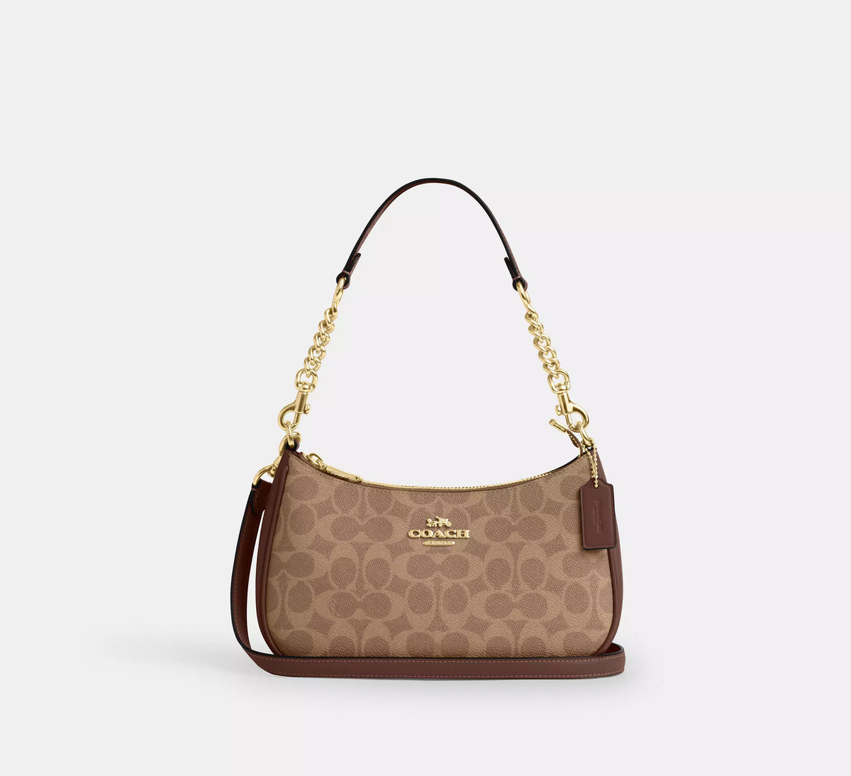 Torebka Coach Teri Shoulder Bag in Signature Canvas – Brown / Khaki (Brązowa / Monogram)