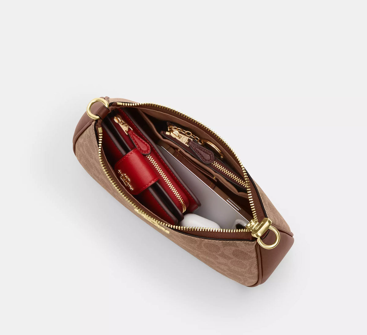 Torebka Coach Teri Shoulder Bag in Signature Canvas – Brown / Khaki (Brązowa / Monogram)