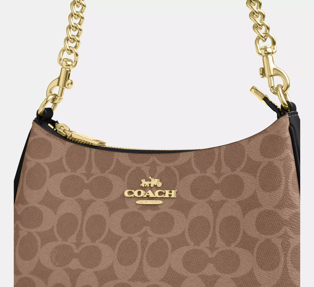 Torebka Coach Teri Shoulder Bag in Signature Canvas – Brown / Khaki (Brązowa / Monogram)