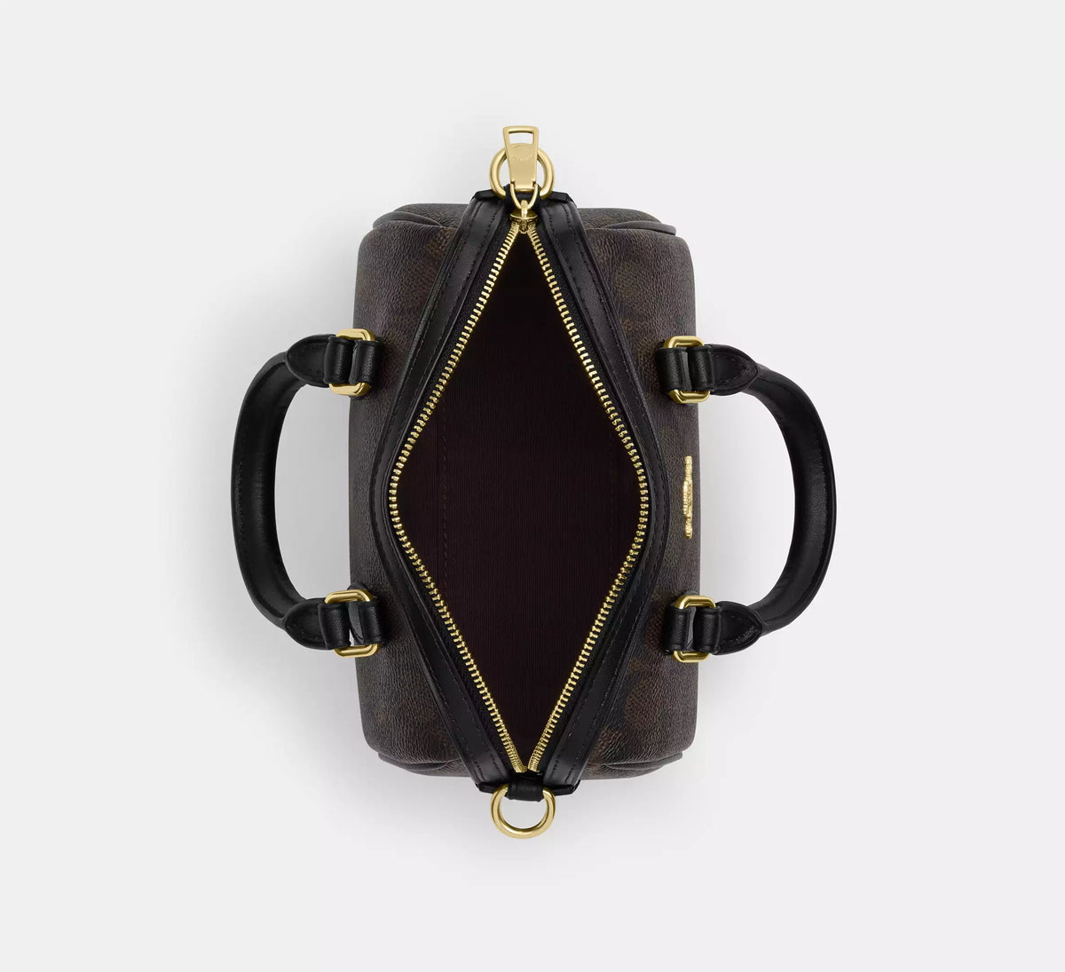 Torebka Coach Mini Rowan Crossbody Bag in Signature Canvas – Brown / Black (Brązowa / Monogram)